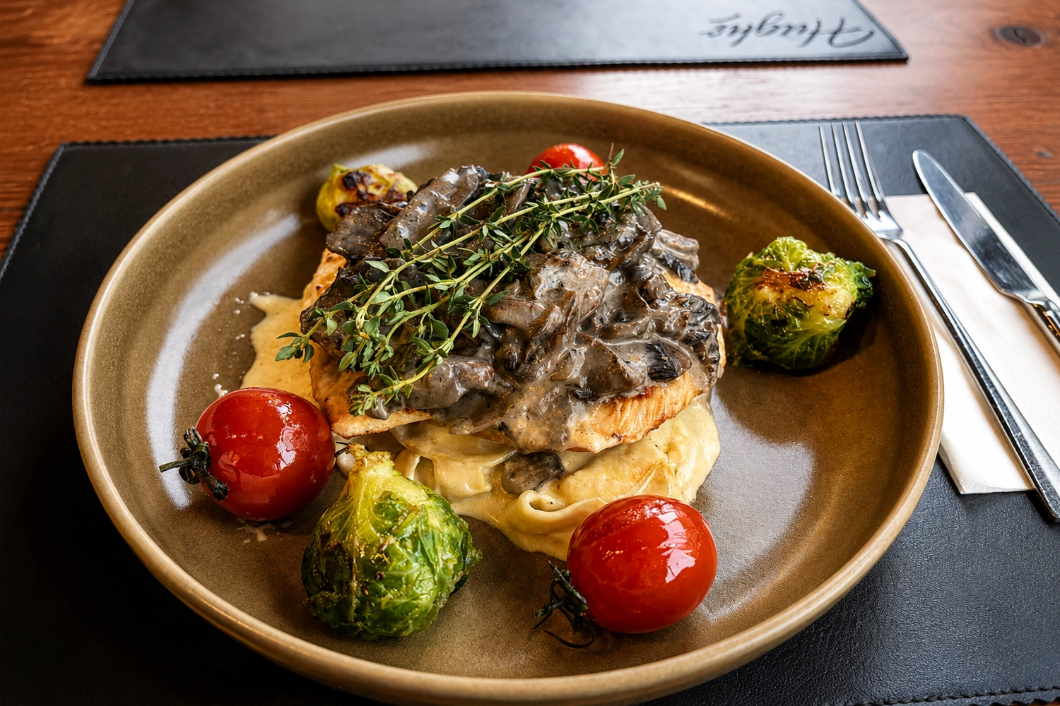 Spagettili Chicken Mushroom